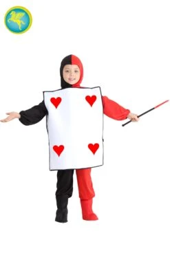 Costume Completo Carta Da Gioco Cuori Bambino